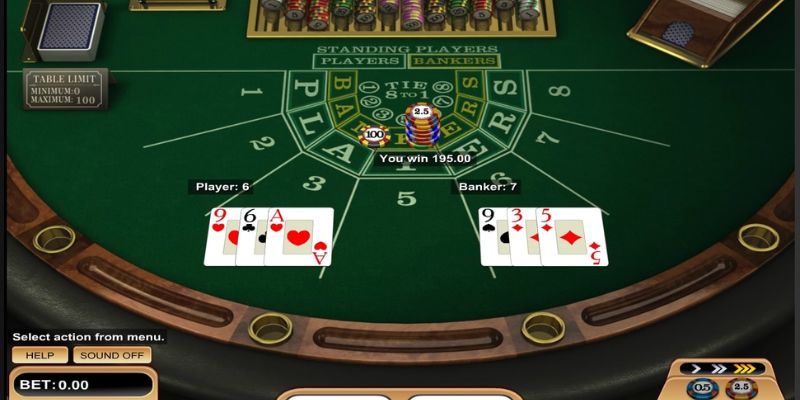 Mẹo chọn các thế bài Baccarat